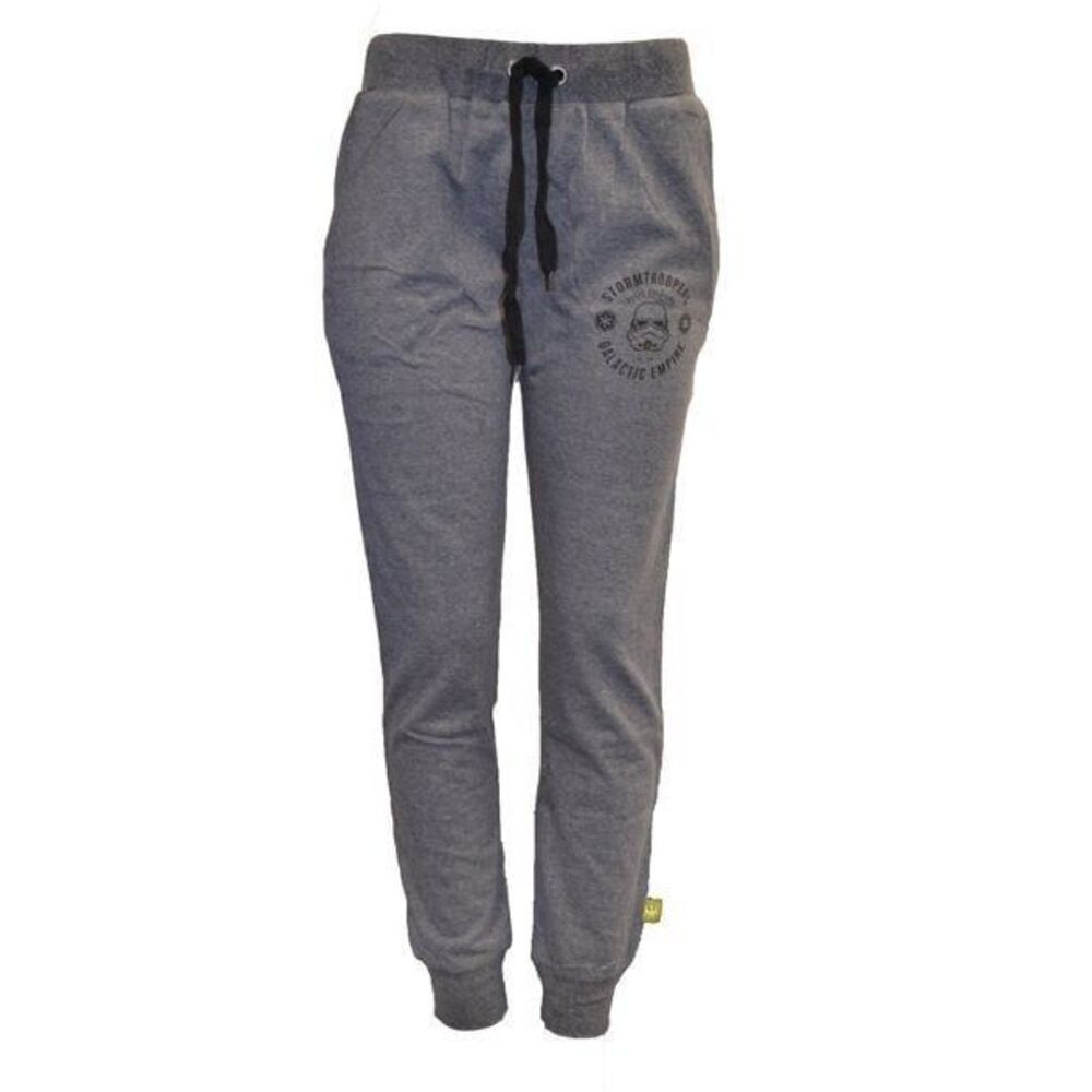 Women's Disney Star Wars Storm Troopers Drawstring Sweatpants Gray Joggers Sz LG